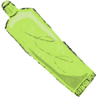 lime green toothpaste
